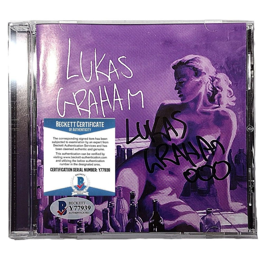 Lukas Graham Signed 3 (Purple Album) CD Booklet Cover Beckett Autograph Album